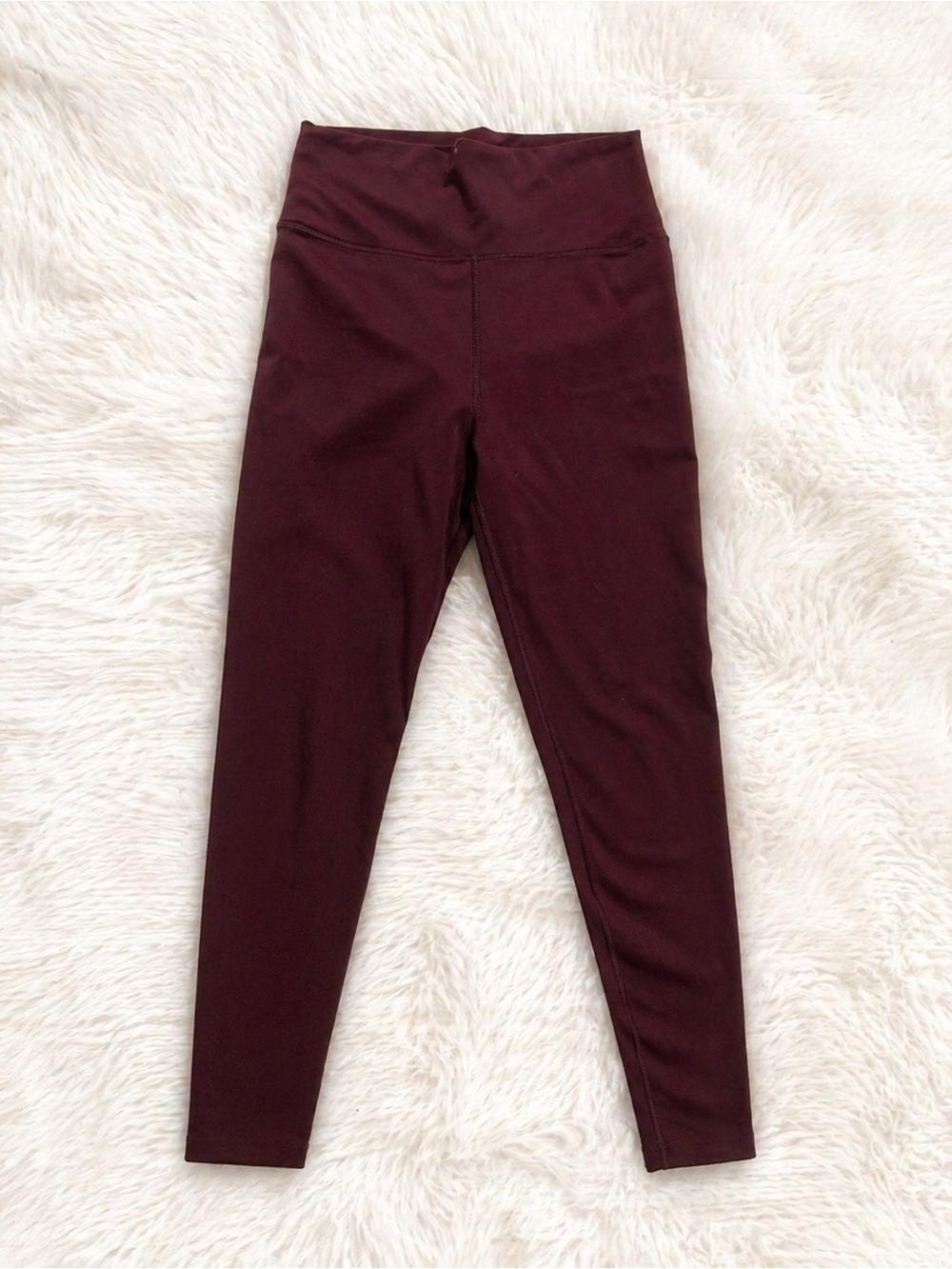Kensie High Rise Burgundy Leggings Medium | Yoga Pants Athleisure Workout Active